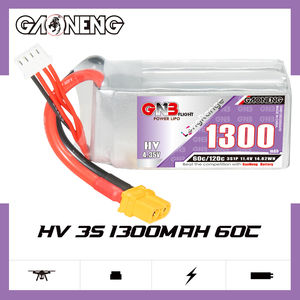GAONENG GNB 1300MAH 11.4V HV 3S 60C 120C HV XT60 LiPo batteria Soft Pack a lungo raggio FreeStyle FPV DRONE LiHV ad alta tensione - Product Image 2
