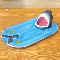 Nouvel ensemble d'assiettes à sushi en céramique Thème Requin, Plateau de service sur le thème de l'océan avec bol à sauce soja tête de requin et bol à chips et sauce, Vaisselle
