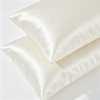 Housse de coussin en satin avec fermeture à rabat, taie d'oreiller en polyester lisse pour chambre à coucher et hôtel, service direct fabricant OEM ODM