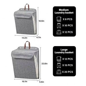 Custom Logo Wall Hanging Laundry <b>Storage</b> Basket Dormitory <b>Collapsible</b> Laundry Baskets for Clothing - Product Image 6