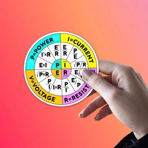 Pegatina <span class=keywords><strong>de</strong></span> la Ley <span class=keywords><strong>de</strong></span> Ohmios, Pegatina <span class=keywords><strong>de</strong></span> la Ley <span class=keywords><strong>de</strong></span> Ohmios en Forma <span class=keywords><strong>de</strong></span> Rueda, 2 Pegatinas <span class=keywords><strong>de</strong></span> Vinilo Impermeables para Casco, Laptop, Botella <span class=keywords><strong>de</strong></span> Agua, Funda <span class=keywords><strong>de</strong></span> Teléfono - Product Image 5