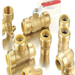 Conector Push-Fit de 3/4" de Baja Presión, Pulido, Tipo T, para Conectar Tuberías PEX/<span class=keywords><strong>Cobre</strong></span>/<span class=keywords><strong>CPVC</strong></span> con Herraje de Desconexión (PF114) - Product Image 1