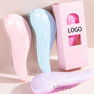 <span class=keywords><strong>Brosse</strong></span> à cheveux démêlante douce anti-statique en ABS avec logo personnalisé pour femmes, pour cheveux raides, bouclés, secs ou mouillés - Product Image 5