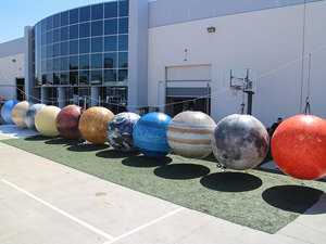 Khổng lồ 6m 10m PVC Inflatable khổng lồ mặt trăng bóng với LED cho không gian chủ đề Đảng Inflatable hành tinh Inflatable mặt trăng bóng - Product Image 6