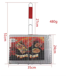 Canasta de Acero Inoxidable para Asar al por Mayor RTS, para Pescado, Verduras, Filetes, Camarones, Herramienta para <span class=keywords><strong>Barbacoa</strong></span> - Product Image 4