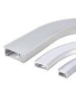 Profilé en aluminium courbé encastré en forme d'arc pour éclairage linéaire flexible, luminaire de plafond en forme de gorge, forme personnalisée
