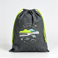 Sac à cordon personnalisé en gros avec impression artistique, pochette anti-poussière pour activités d'enfants, gym, fête, cadeau promotionnel