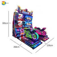 Machine de jeu d'arcade de luxe pour 2 joueurs, simulateur de course de moto à monnayeur, jeu vidéo pour centre de jeux