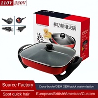 Casserole électrique multifonctionnelle pour la maison, sans fumée, antiadhésive, personnalisable rapidement, en fonte, 5-6L