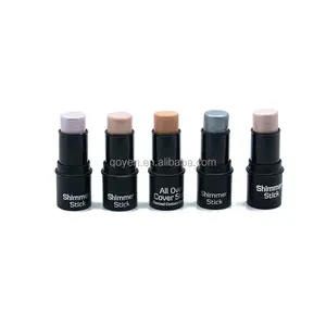 Private label uw merk highlighter make-up 5 kleuren cosmetica custom cream shimmer highlighter stick
