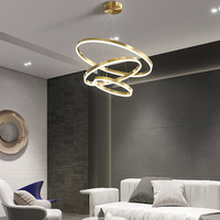 Lustre LED moderne JACKSUN avec télécommande, plafonnier haut à montage circulaire pour le salon et la salle à manger