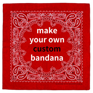 ผ้าโพกหัวอเนกประสงค์ผ้าโพกหัวผ้าฝ้ายสีแดงพิมพ์ลายสี่เหลี่ยมผ้าพันคอกีฬาแบบคลาสสิกสั่งทำสีสันสดใส - Product Image 1