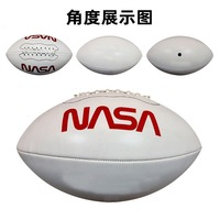 Bola Sepak Bola Amerika PVC Outdoor Ukuran Resmi Desain Jahitan Tahan Lama Warna Blok