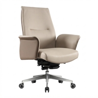 Ensemble de chaises de bureau exécutives modernes en cuir à dossier haut avec chaises visiteurs pivotantes à base en acier pour usage scolaire et commercial