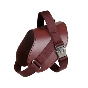 Harness Anjing Kulit Vegan Merah untuk Hari Valentine dan Tahun Baru, Model Saddle Harness Anti Tarik, Buatan Pabrik - Product Image 1