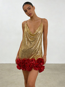 gold chain straps for dress Plunge Bra with Chain Straps White with Silver/White Chain / One Size Fits Most main image 1