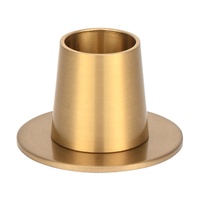 BOLIDE Gold Handgefertigter Moderner Eisen-Elektroplattierter Becherförmiger Stabkerzenhalter Minimalistisches Elegantes Dekor für Hochzeit und Zuhause