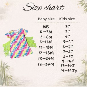 Robe d'été pour fillettes DH ODM en bambou pur, jupe à franges couleur vert <span class=keywords><strong>lime</strong></span>, motif tie-dye bulles, robe de fête pour enfants - Product Image 3