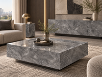 Dalles de marbre gris Donatello en pierre naturelle pour plateaux de console, plans de travail de cuisine, murs de douche, grandes dalles de sol et étagères en pierre