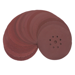 Discos de Lija de Óxido de Aluminio Rojo de 9 Pulgadas y 9 Agujeros, Discos de Lija con Velcro, Papel Abrasivo para Pulir Madera, Metal y Vidrio - Product Image 5