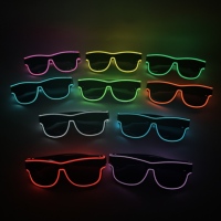 Lunettes de soleil LED lumineuses avec batterie au lithium pour les soirées, festivals et événements nocturnes