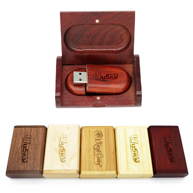 Custom USB 1GB 2GB 4GB 8GB 16GB 32GB 64GB 128GB 256GB 512GB Memoria USB Stick Memory Disk Pendrive Wooden USB Flash Drives