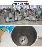 Commerciële RVS gemotoriseerde uienpasta-molen 600-800kg/u capaciteit multi-voltage uienpureermachine