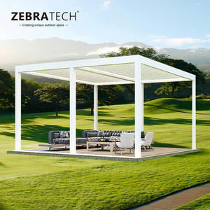 Pérgolas de Aluminio con Láminas, Novedad, para Balcón o <span class=keywords><strong>Restaurante</strong></span>, Diseño Inspirado en la Naturaleza, Motorizadas, Impermeables, Estructuras de Jardín para Exteriores - Product Image 3