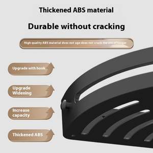 Wall Shelf Set No Punching <b>Corner</b> Rack <b>Bathroom</b> Organizer Plastic Wall Mounted <b>Bathroom</b> Storage Rack - Product Image 5