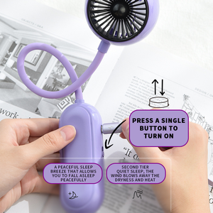 Offre Spéciale petit ventilateur de montage de cou extérieur de charge USB suspendu pour la voiture à usage domestique Source d'alimentation électrique en plastique pour les gars <span class=keywords><strong>paresseux</strong></span> - Product Image 6