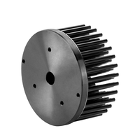 Disipador de calor de refrigeración pasivo Led redondo de aluminio anodizado negro de 20W de 70mm de diámetro