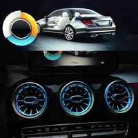 5 Stück W253 64 Farben Vordere Turbinen-Lüftungsöffnung Ambientebeleuchtung für Mercedes GLC X253 W205 Auto-Innenraum Atmosphärenlicht Plug-and-Play