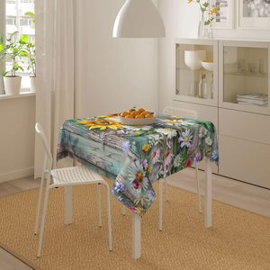 Mantel cuadrado de hojas azules y grises, cubiertas de mesa de poliéster para decoración del hogar, cocina, comedor, fiesta, Decoración de mesa para hoteles - Product Image 5