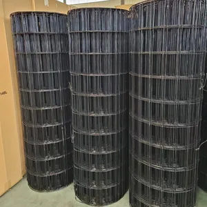 4 ft. x 50 ft. 16-Gauge Black/Green PVC Coated Welded Wire Fence with Mesh Size 3 in. x 2 in. Vinyl Coated Welded Wire