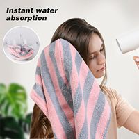 Serviette à cheveux en microfibre de style turc à séchage rapide YSD pour femmes, séchage rapide, absorbante, enveloppe avec bouton, turban doux pour cheveux 1