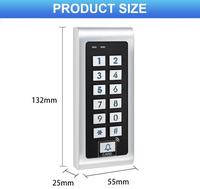 Sistema de Control de Acceso con Teclado Retroiluminado para 10,000 Usuarios, Botones Metálicos, Resistente al Agua IP66, con Lector de Tarjetas RFID