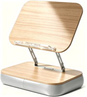 Support de livre en bois pour pouf – Clips de page réglables mains libres pour lit, bureau, canapé et cuisine |   Cadeau pour les lecteurs