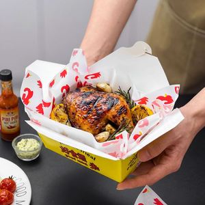 Custom Eco-Friendly Biodegradable Grease Proof Waterproof Food-Grade Disposable Wrapping <b>Paper</b> for Burger Roast Chicken - Product Image 3