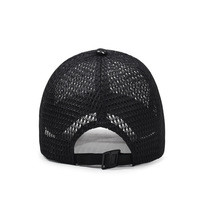Gorra de running de malla transpirable con parche de cuero personalizado, de secado rápido, refrescante para verano, deportiva para exteriores, ligera, para protección solar, al por mayor