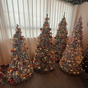 Árbol <span class=keywords><strong>de</strong></span> <span class=keywords><strong>Navidad</strong></span> Artificial Plegable Telescópico <span class=keywords><strong>de</strong></span> Alta Calidad Directo <span class=keywords><strong>de</strong></span> Fábrica, Decoración Personalizada con Flocado Blanco <span class=keywords><strong>para</strong></span> Almacenamiento - Product Image 5