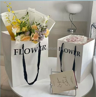 Sacs d'emballage en papier biodégradable écologiques imprimés sur mesure, vente en gros, pour bouquets de fleurs, cadeaux et bougies artisanales