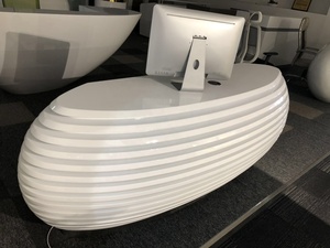 Hiện đại sang trọng trắng chất lượng cao giá rẻ thiết kế cảm giác dòng cảm giác văn phòng tiếp tân bàn khách sạn bàn tiếp tân - Product Image 6