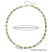 Mode Boho fait à la main Hawaii plage noix de coco collier de perles naturel Turquoise pierre surf collier pour hommes