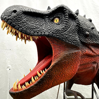Tête de dinosaure réaliste personnalisée, montée au mur, tête de T-rex animatronique pour prendre des photos