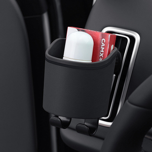 Portavasos <span class=keywords><strong>de</strong></span> Cuero para Rejilla <span class=keywords><strong>de</strong></span> Ventilación <span class=keywords><strong>de</strong></span> Coche, Caja <span class=keywords><strong>de</strong></span> Almacenamiento Colgante Impermeable con Acceso con una Sola <span class=keywords><strong>Mano</strong></span>, para BMW Toyota Honda - Product Image 1