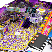 Équipement de terrain de jeux intérieur commercial pour enfants, centre de jeux souple, trampoline, piscine à balles, toboggan, structure d'escalade pour centre de divertissement familial
