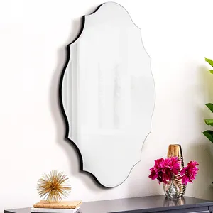 Onregelmatige Schuine Gebogen Hoeken Spiegelglas Paneel Spiegel Frameloze Spiegel