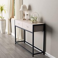 Console de couloir moderne noire et blanche unique, étroite, rangement de couloir, table d'entrée italienne mince pour salon moderne