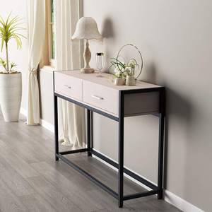 <span class=keywords><strong>Console</strong></span> de couloir moderne noire et blanche unique, étroite, rangement de couloir, table d'entrée italienne mince pour salon moderne - Product Image 4