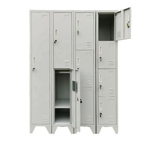 Armoire verticale simple en acier à 4 portes pour école avec clé ou serrure <span class=keywords><strong>électronique</strong></span> Casier de rangement assemblé pour employeur - Product Image 1